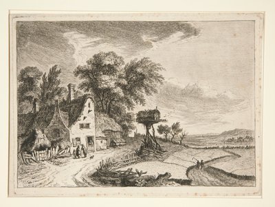 Landscape with Farm by Franz Edmund Weirotter