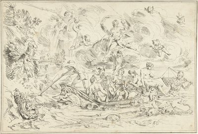 Apollo and Pan in a Boat by Franz Ertinger