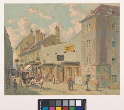 7., Burggasse 28-36 - View from Kirchengasse by Franz Gerasch