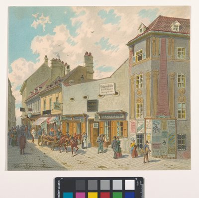 7., Burggasse 28-36 - View from Kirchengasse by Franz Gerasch