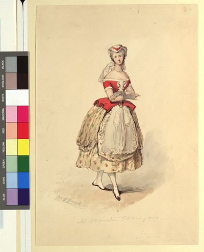 Ida Schuselka-Brüning as a Country Girl in "Maria the Daughter of the Regiment" by Franz Gerasch