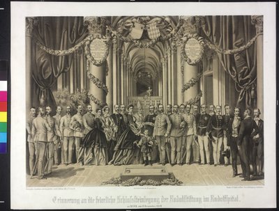 Reminder of the Ceremonious Laying of the Headstone of the Rudolf Foundation in the Rudolfspital 1864 by Franz Gerasch