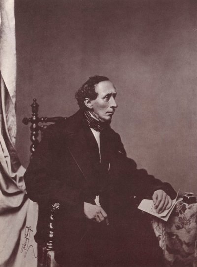 Hans Christian Andersen, Danish author by Franz Hanfstaengl
