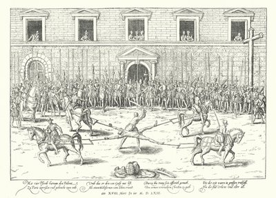 Execution of Jean de Poltrot for the Murder of Francis, Duke of Guise, Paris by Franz Hogenberg