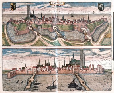 Harderwijk, the Small Port on the Zuiderzee, Netherlands (engraving) by Franz Hogenberg