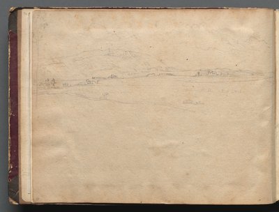 Album with Views of Rome and Surroundings, Landscape Studies, page 03b: Roman Panoramic by Franz Johann Heinrich Nadorp