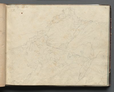Album with Views of Rome and Surroundings, Landscape Studies, page 04a: "Cervera" by Franz Johann Heinrich Nadorp