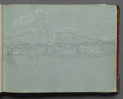 Album with Views of Rome and Surroundings, Landscape Studies, page 10a: Roman Landscape by Franz Johann Heinrich Nadorp