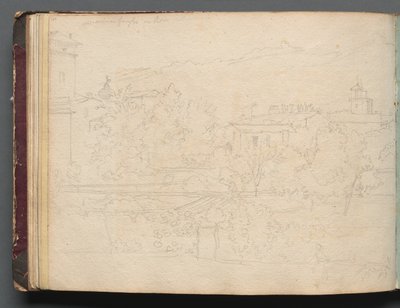 Album with Views of Rome and Surroundings, Landscape Studies, Page 16b: Roman View by Franz Johann Heinrich Nadorp