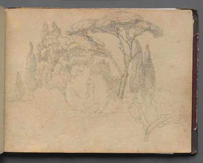 Album with Views of Rome and Surroundings, Landscape Studies, page 29a: Landscape Study by Franz Johann Heinrich Nadorp