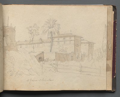 Album with Views of Rome and Surroundings, Landscape Studies, page 38a: St. Giovanni e Paolo by Franz Johann Heinrich Nadorp