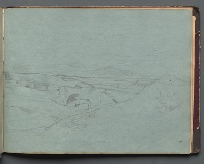 Album with Views of Rome and Surroundings, Landscape Studies, Page 52a: Roman Landscape by Franz Johann Heinrich Nadorp