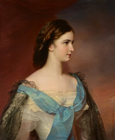 Portrait of Empress Elisabeth of Austria (1837–1898) by Franz Schrotzberg