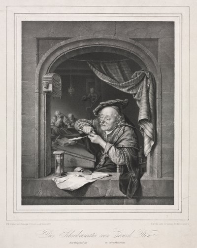 The Writing-Master of the Old Schoolmaster by Franz Seraph Hanfstaengl