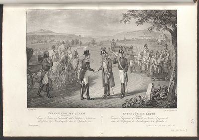 Meeting of Emperor Franz I with Emperor Nikolaus I of Russia by Franz Wolf