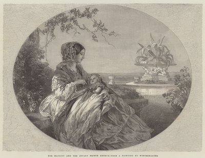Her Majesty and the Infant Prince Arthur by Franz Xaver Winterhalter