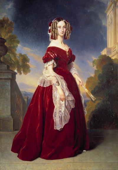 Empress Eugénie in Court Dress (1860) - after Franz Xaver Winterhalter  Postcard for Sale by SALON DES ARTS