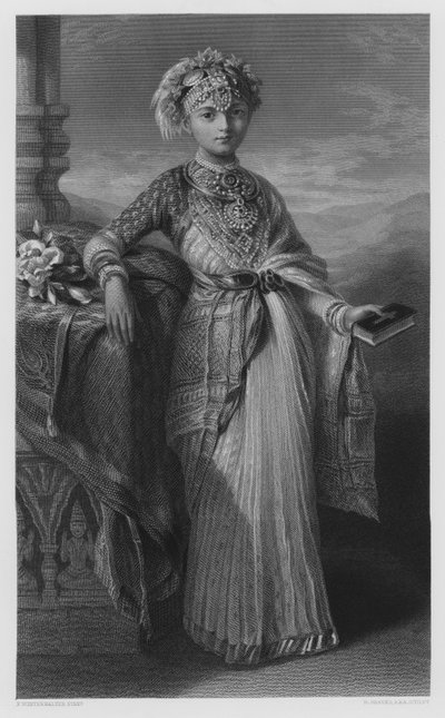 The Princess Victoria Gouramma of Coorg by Franz Xaver after Winterhalter