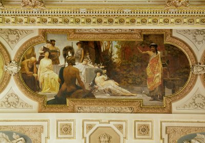 Vienna Burgtheater, Staircase: Antique Improviser by Franz von Matsch