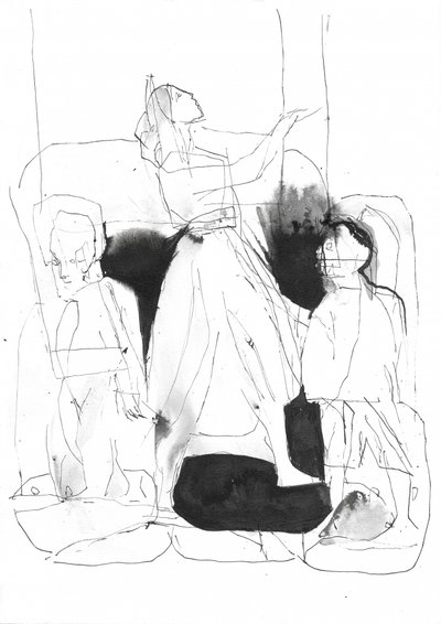 Meditative Ink Figures by Frederic Belaubre