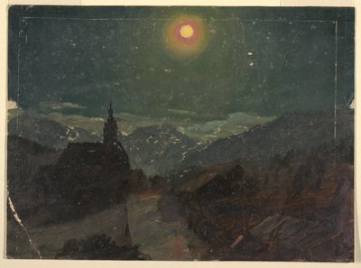 Alpine Landscape at Night by Frederic Edwin Church