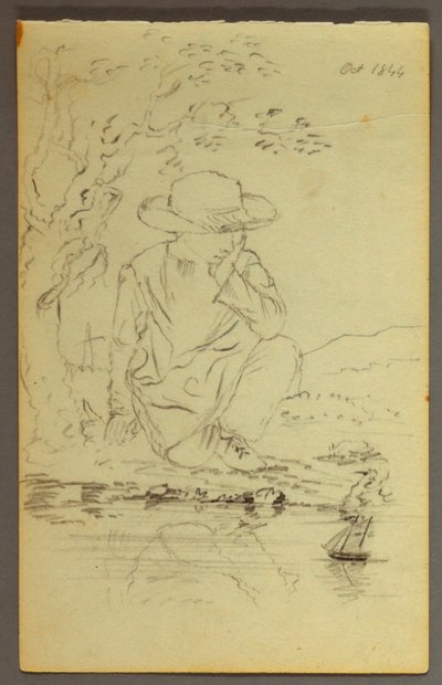 Boy Kneeling Beside a Tree, 1844 by Frederic Edwin Church