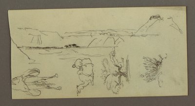 Camel Studies, Tree Bush, and Valley, Possibly 1868 by Frederic Edwin Church