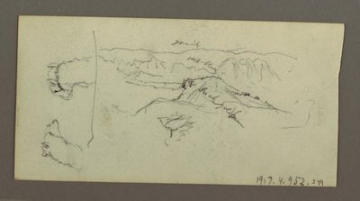 Camel Studies, Tree Bush, and Valley, Possibly 1868 by Frederic Edwin Church