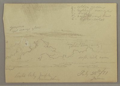 Cloud Study, July 28, 1871 by Frederic Edwin Church