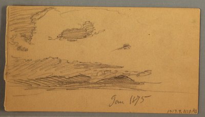 Cloud over hills, possibly 1875 by Frederic Edwin Church