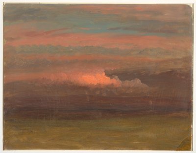 Cloud study at sunset, 1860–70 by Frederic Edwin Church