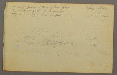 Drawing, Cloud Study, Hillside, 1844 by Frederic Edwin Church