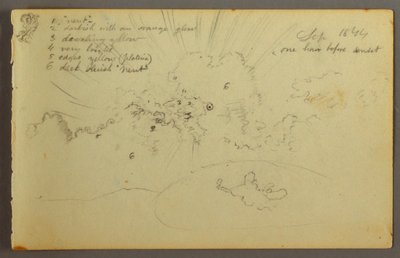 Cloud Study with Sun Bursting Through, 1844 by Frederic Edwin Church