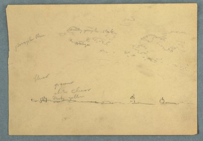 Drawing, Clouds over a Horizon Line, 1857 by Frederic Edwin Church
