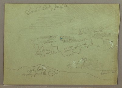 Drawing, Cloudy Sky Over Ridge, Possibly 1871 by Frederic Edwin Church