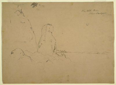 Coast with "The Old Friar Near Eastport", ca. 1851 by Frederic Edwin Church