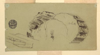 Column and Entablature Fragments, Athens, April 1869 by Frederic Edwin Church