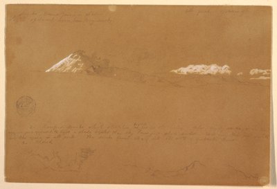 Cotapaxi, Morning, from the Temple of the Sun, Quito, Ecuador, June 24, 1857 by Frederic Edwin Church