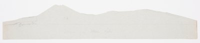 Cut-out of Mount Katahdin Ridge, Maine, ca. 1856-60 by Frederic Edwin Church