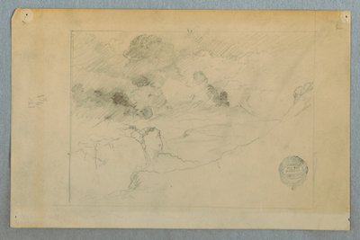 Distant View of Sangay Volcano Erupting, Ecuador, 1857–62 by Frederic Edwin Church