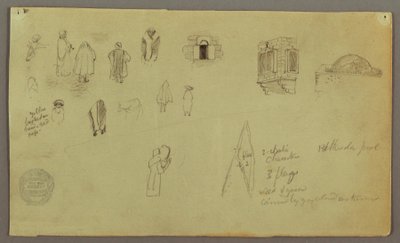 Figure Studies, Windows Flag, Possibly 1868 by Frederic Edwin Church