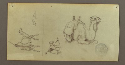 Figure and Camel Studies, February 22, 1868 by Frederic Edwin Church