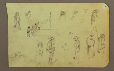 Figures, Verso: Figure, Landscape, 1883 by Frederic Edwin Church
