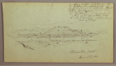 Hills, River, March 1858 by Frederic Edwin Church