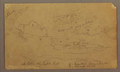 Landscape; Verso: Botanical Sketches, 1865 by Frederic Edwin Church