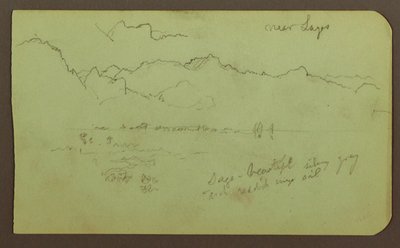 Landscape "Near Lagos"; Verso: Landscape, 1883 by Frederic Edwin Church