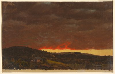 Landscape, sunset, ca. 1845 by Frederic Edwin Church