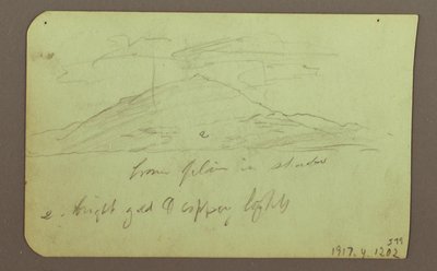 Landscape with Clouds; Verso: Mountain, 1883 by Frederic Edwin Church