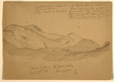 Moonlight in El Yumen Valley, Arabia, February 29, 1868 by Frederic Edwin Church