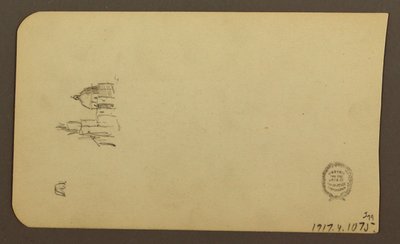 Mountain Landscape; Verso: Church with Dome, April 1885 by Frederic Edwin Church